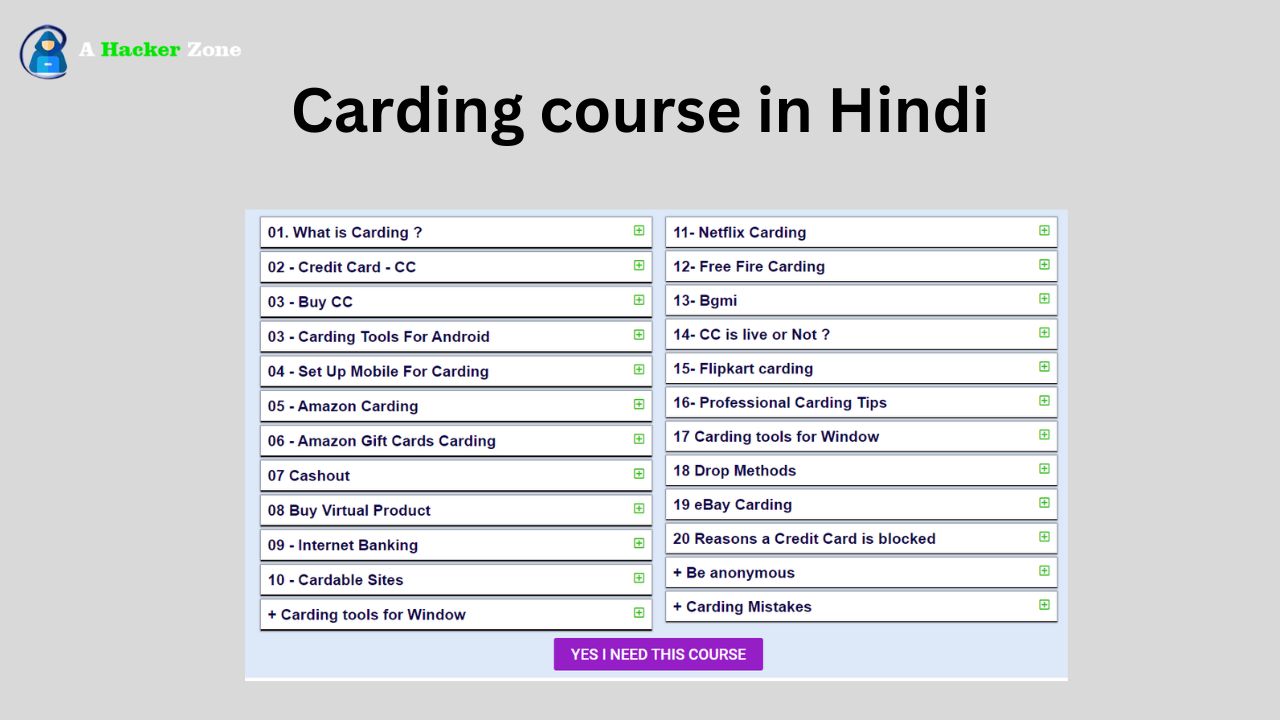 Carding course in Hindi